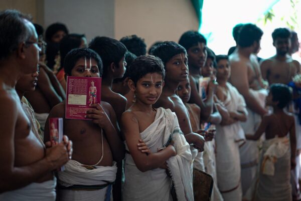 youg children in india ashram